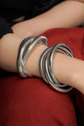 Chunky Tripple Layered Anti Tarnish Bracelet- Silver- Single