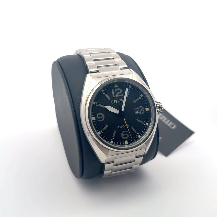 Citizen Eco-Drive Black Dial Stainless Steel Bracelet Watch