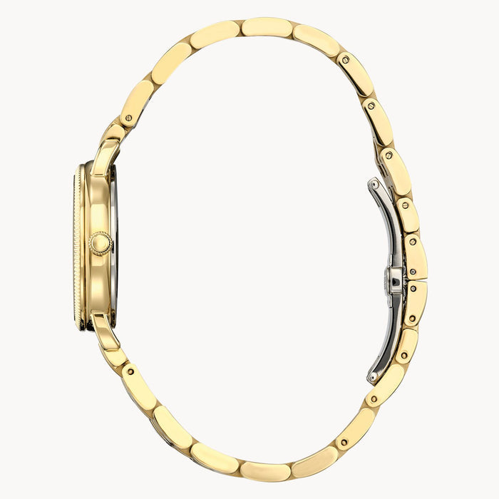 Citizen Eco-Drive Classic EM1052-51A – Gold-Tone Stainless Steel Bracelet, White Dial Ladies’ Watch