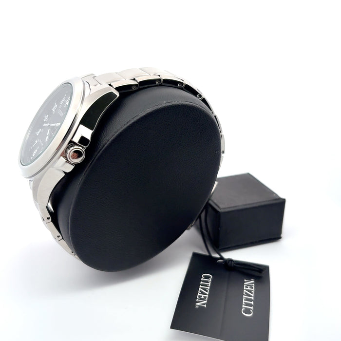 Citizen Eco-Drive Sport Black Dial Day-Date Bracelet Watch