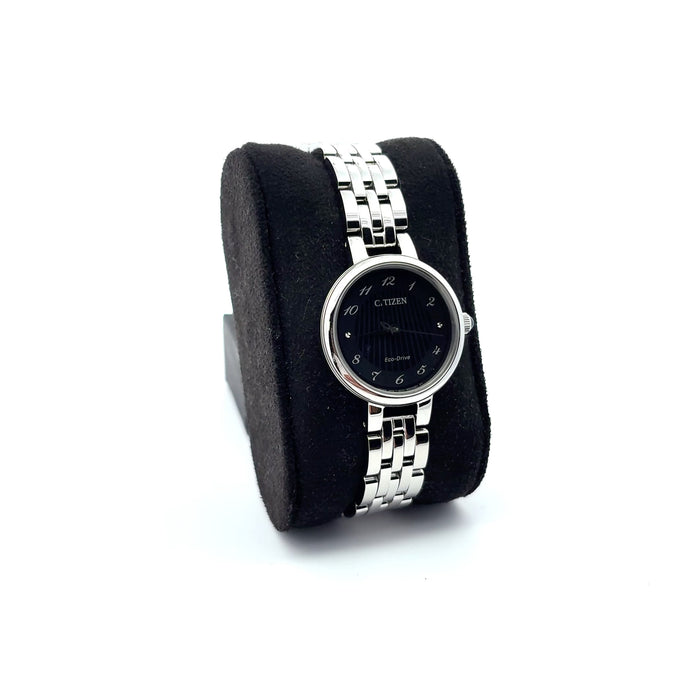 Citizen L Classic Eco-Drive Black Dial Stainless Steel Watch