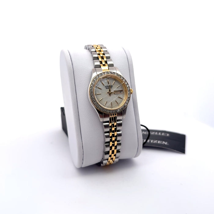Citizen Two-Tone Crystal Bezel Quartz Watch