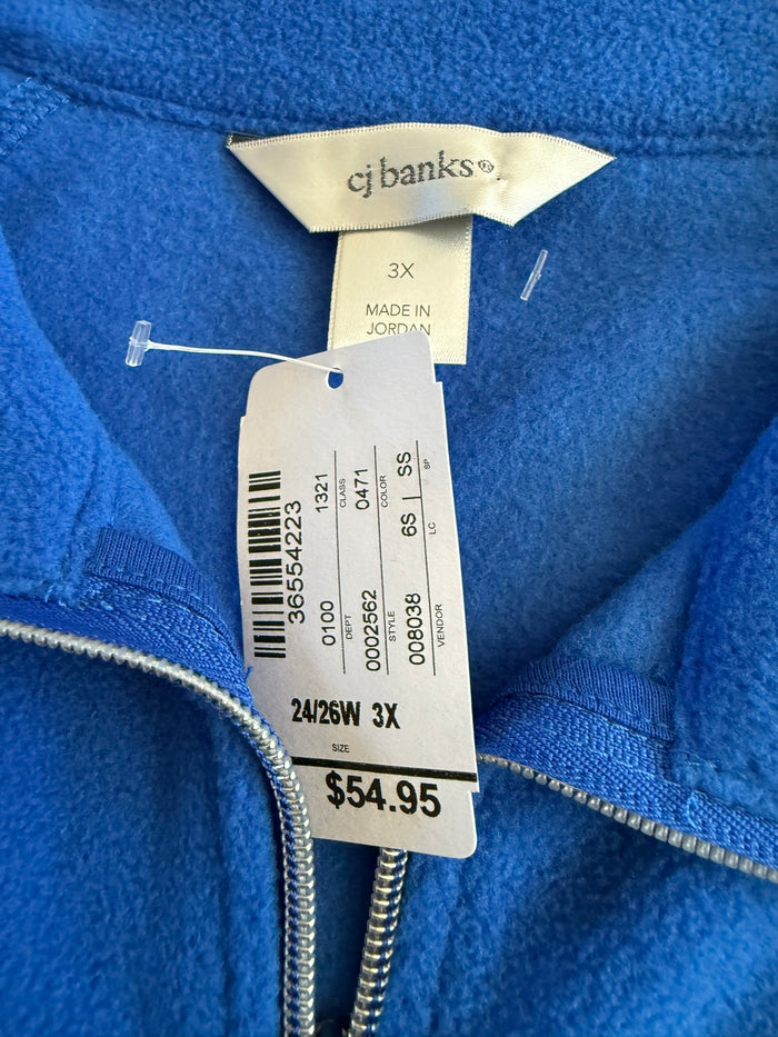 Cj Banks New With Tags Size 3X Royal Blue Jacket outdoor
