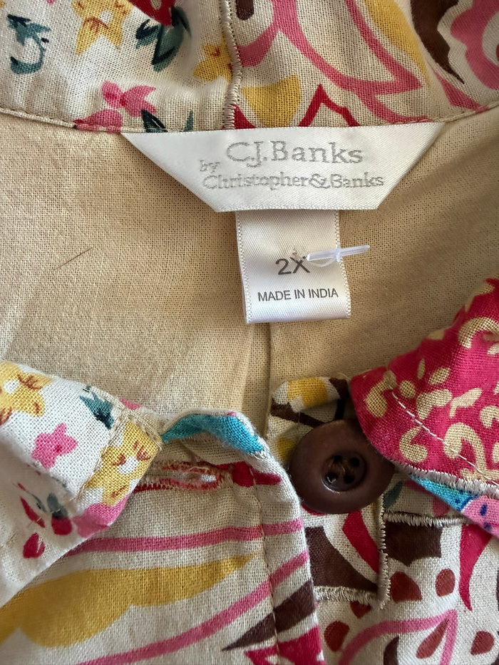 Cj Banks Preowned great condition Size 2X Multi Jacket