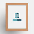 Beech picture frames showcasing the Frames Plus logo in a sleek design, perfect for enhancing your decor.