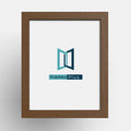 Classic Range dark brown picture frame displaying Frames Plus logo on white background.
