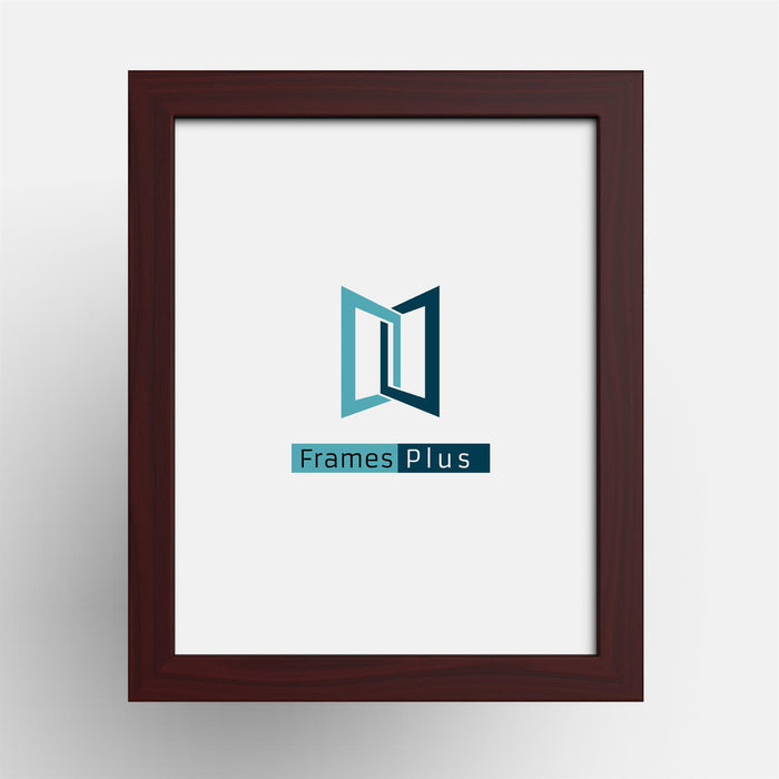 Classic Range mahogany picture frame featuring Frames Plus logo on a clean background.