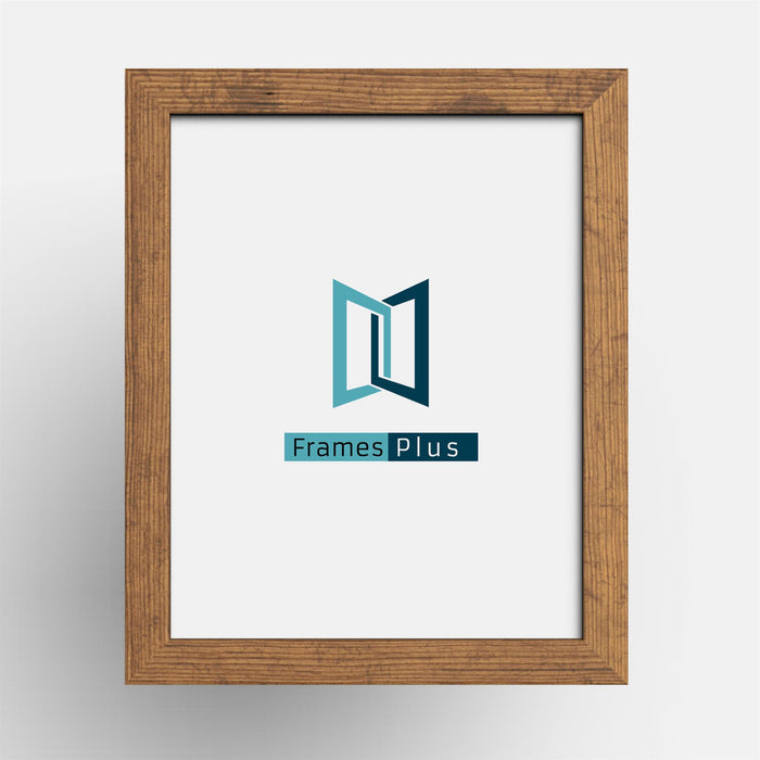 Rustic picture poster frame featuring the Frames Plus logo on a clean white background.