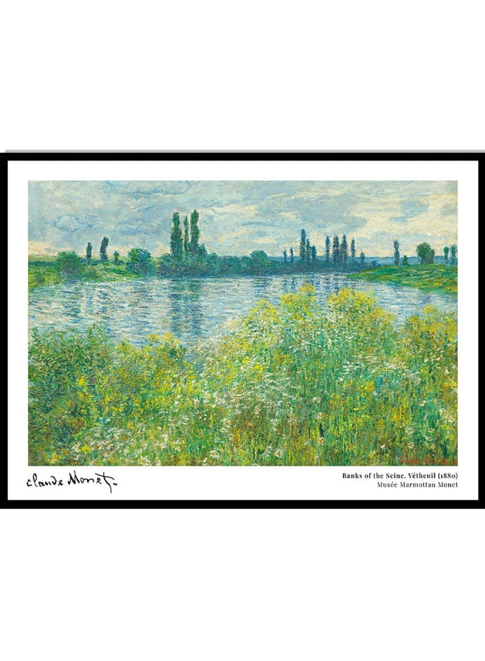 Claude Monet Banks of the Seine, Vétheuil 1880 Art Print_Sugar & Canvas_Claude Monet