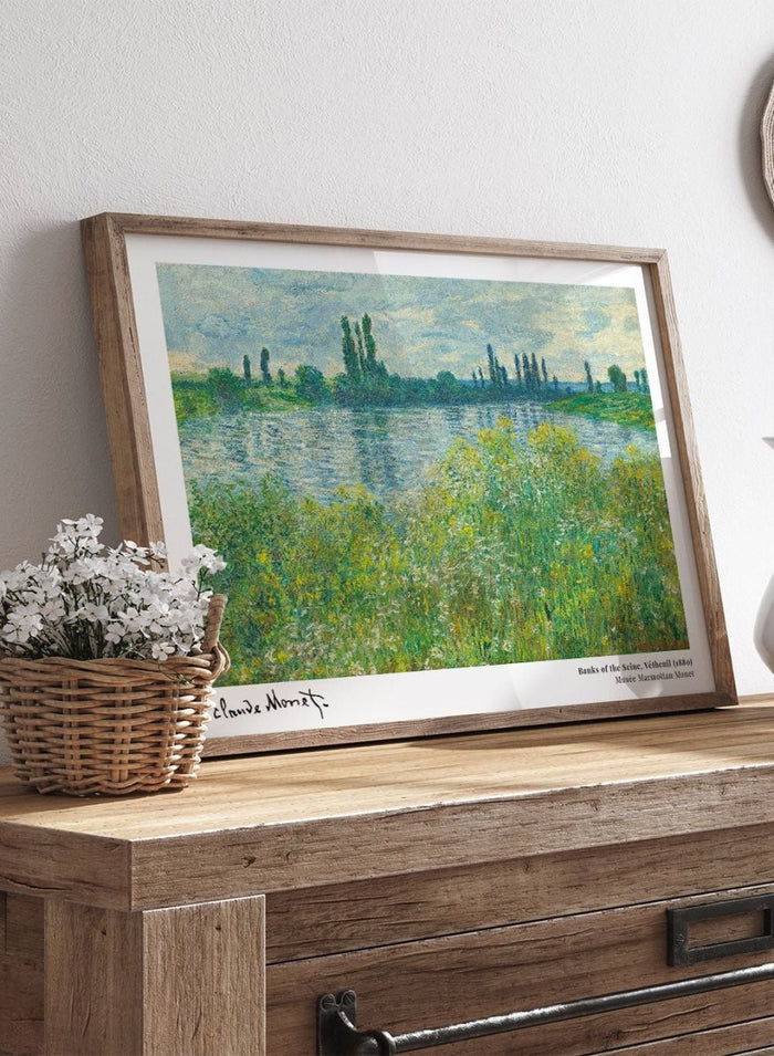 Claude Monet Banks of the Seine, Vétheuil 1880 Art Print_Sugar & Canvas_Claude Monet
