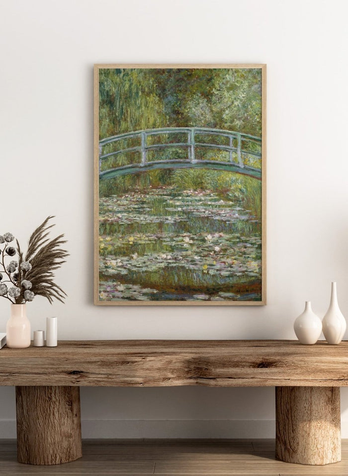 Claude Monet Bridge over a Pond of Water Lilies Art Print_Sugar & Canvas_Claude Monet
