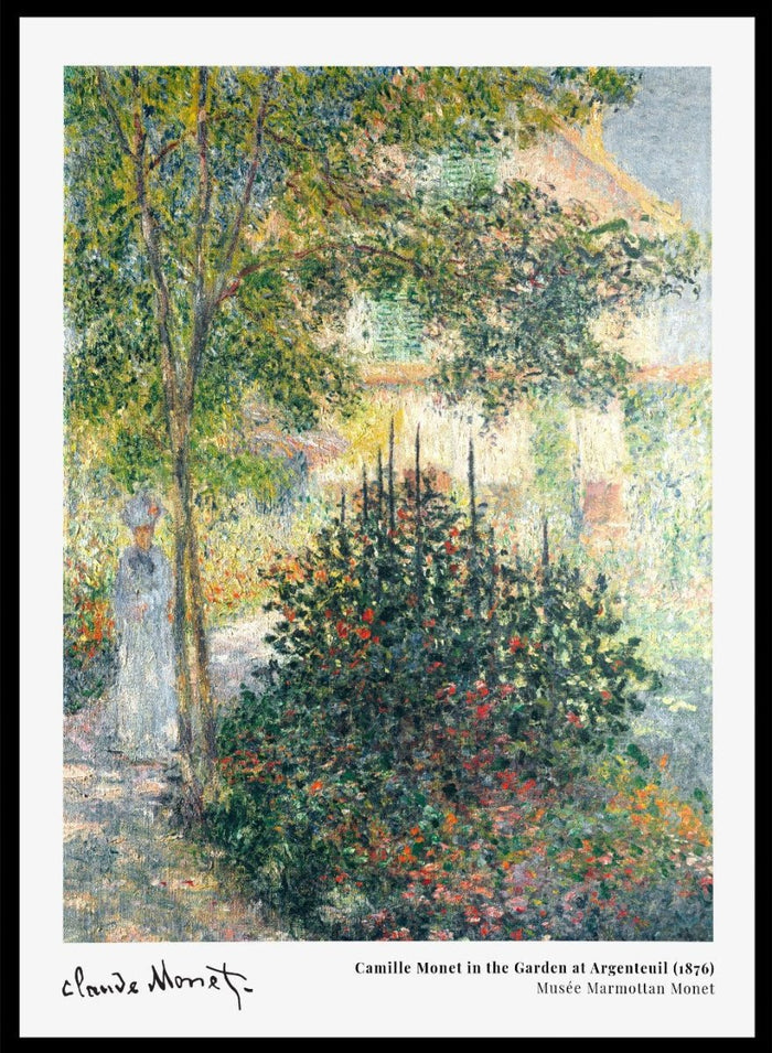 Claude Monet Camille Monet in the Garden at Argenteuil Art Print_Sugar & Canvas_Claude Monet
