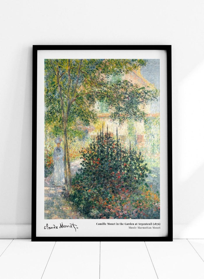 Claude Monet Camille Monet in the Garden at Argenteuil Art Print_Sugar & Canvas_Claude Monet