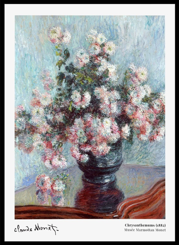 Claude Monet Chrysanthemums 1882 Art Print_Sugar & Canvas_Claude Monet