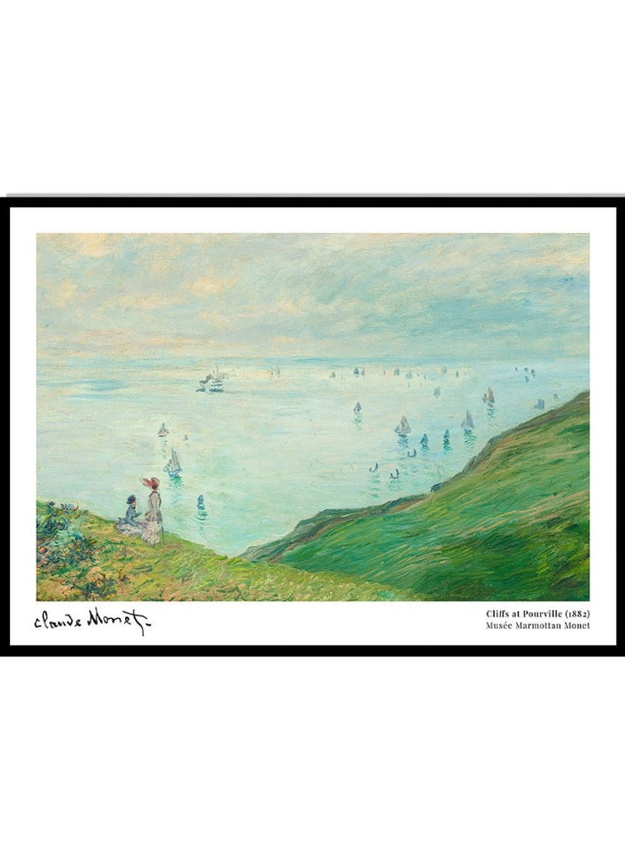 Claude Monet Cliffs at Pourville Art Print_Sugar & Canvas_Claude Monet