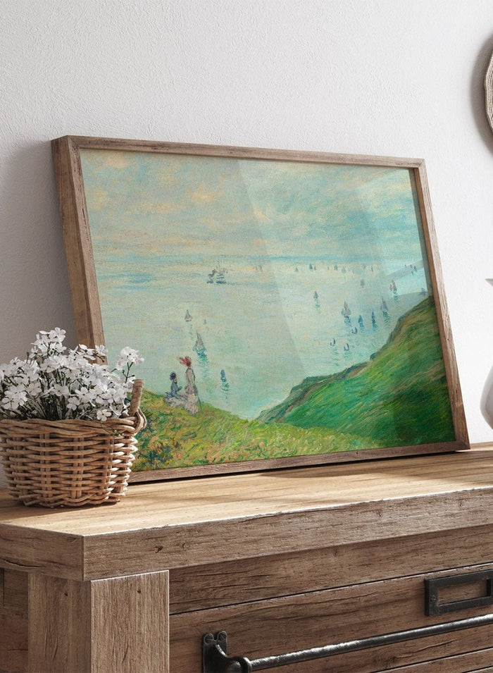 Claude Monet Cliffs at Pourville Art Print_Sugar & Canvas_Claude Monet