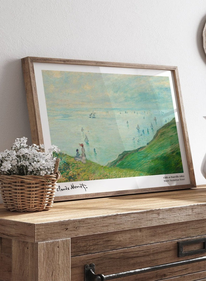 Claude Monet Cliffs at Pourville Art Print_Sugar & Canvas_Claude Monet