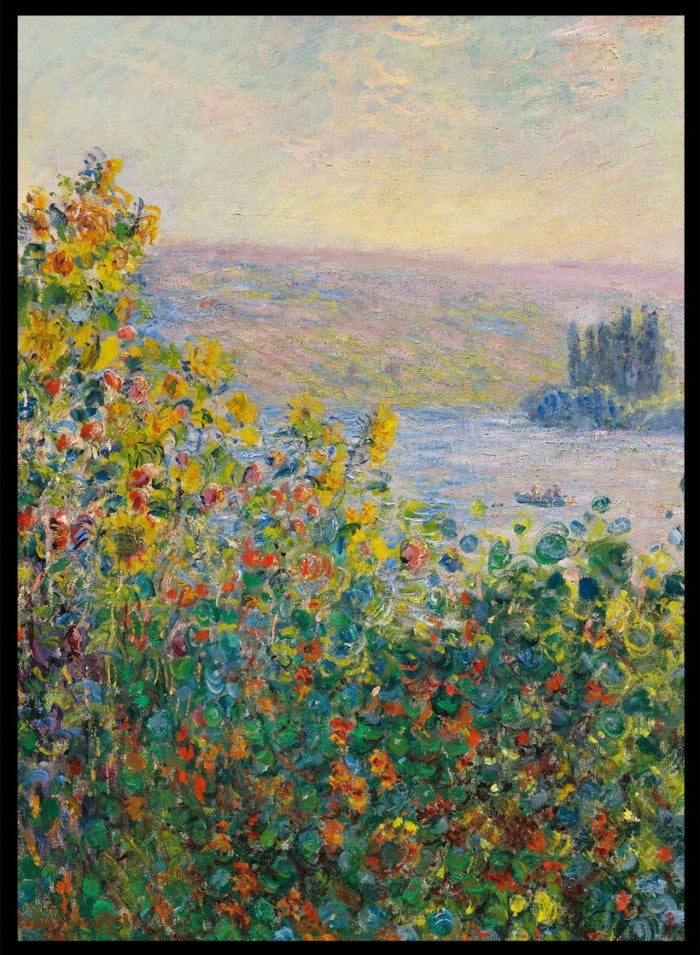 Claude Monet Flower Beds at Vétheuil Art Print_Sugar & Canvas_Claude Monet