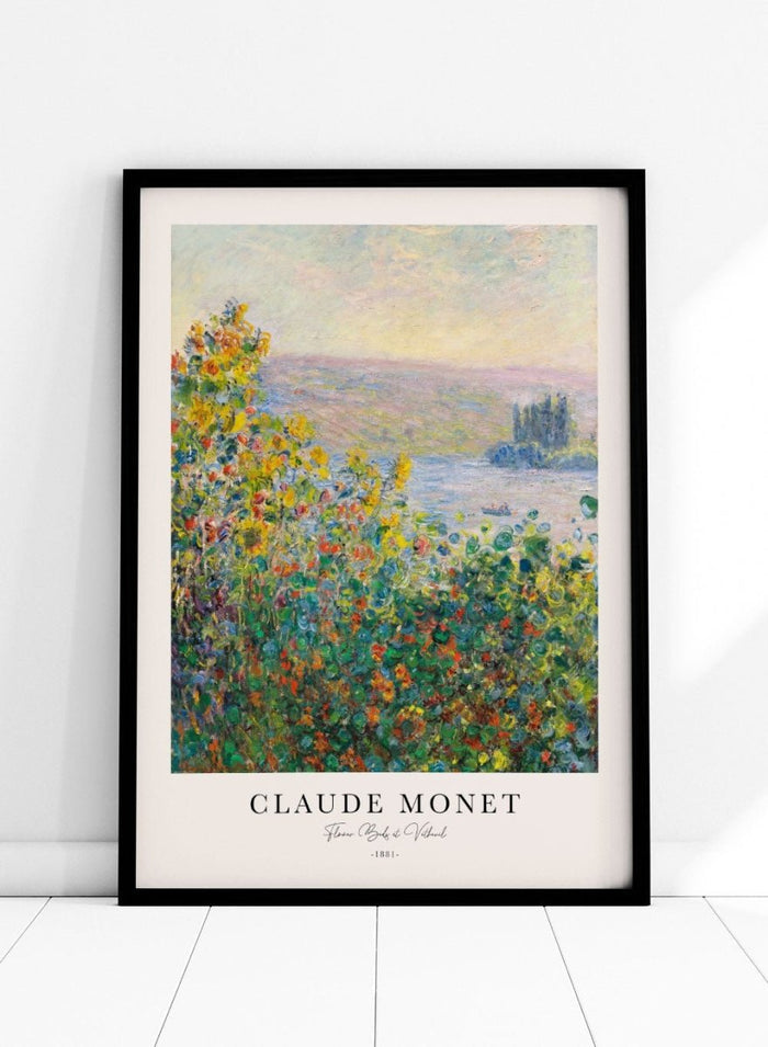 Claude Monet Flower Beds at Vétheuil Art Print_Sugar & Canvas_Claude Monet
