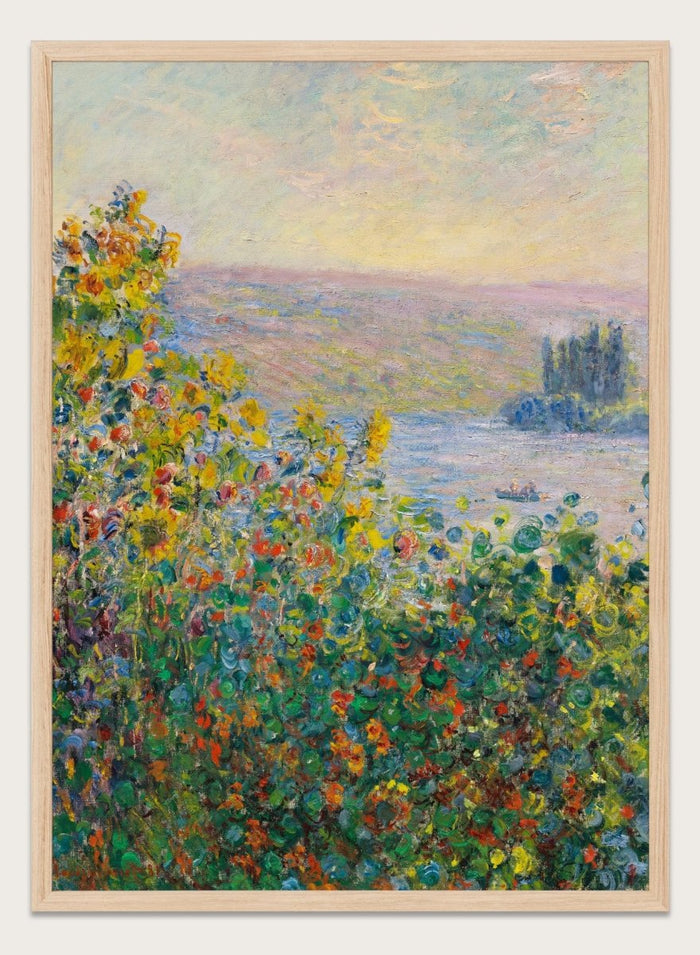 Claude Monet Flower Beds at Vétheuil Art Print_Sugar & Canvas_Claude Monet