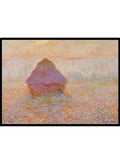 Claude Monet Grainstack, Sun in the Mist 1891 Art Print_Sugar & Canvas_Claude Monet