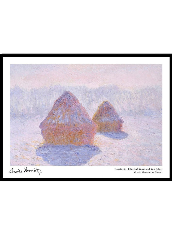 Claude Monet Haystacks (Effect of Snow and Sun) Art Print_Sugar & Canvas_Claude Monet