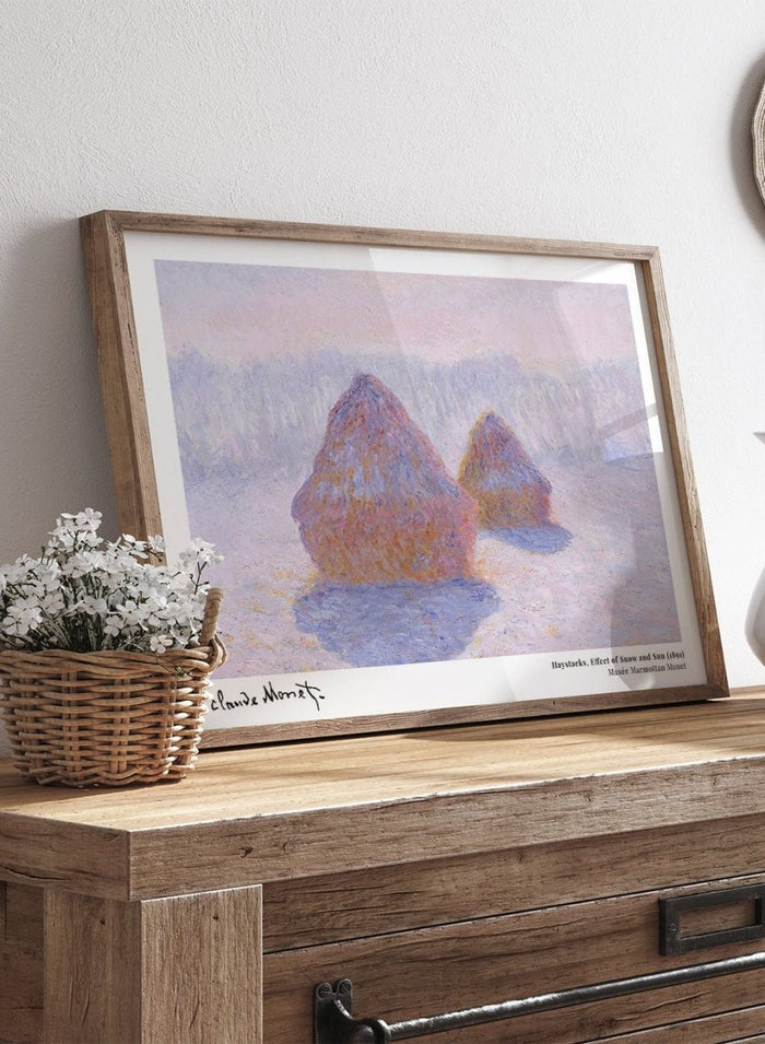 Claude Monet Haystacks (Effect of Snow and Sun) Art Print_Sugar & Canvas_Claude Monet
