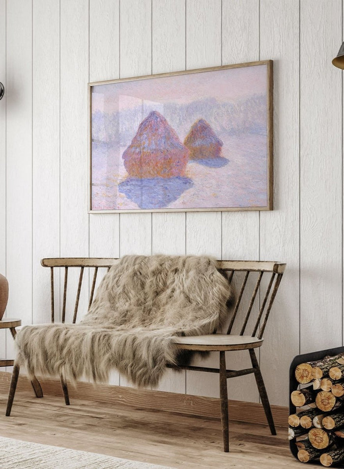 Claude Monet Haystacks (Effect of Snow and Sun) Art Print_Sugar & Canvas_Claude Monet