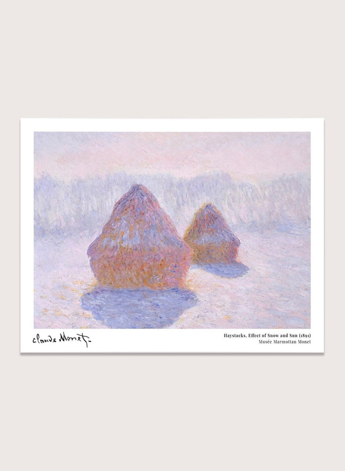 Claude Monet Haystacks (Effect of Snow and Sun) Art Print_Sugar & Canvas_Claude Monet