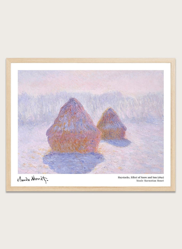 Claude Monet Haystacks (Effect of Snow and Sun) Art Print_Sugar & Canvas_Claude Monet