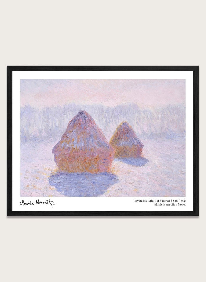 Claude Monet Haystacks (Effect of Snow and Sun) Art Print_Sugar & Canvas_Claude Monet