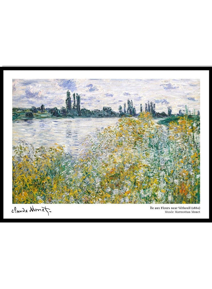 Claude Monet Île aux Fleurs near Vétheuil Art Print_Sugar & Canvas_Claude Monet