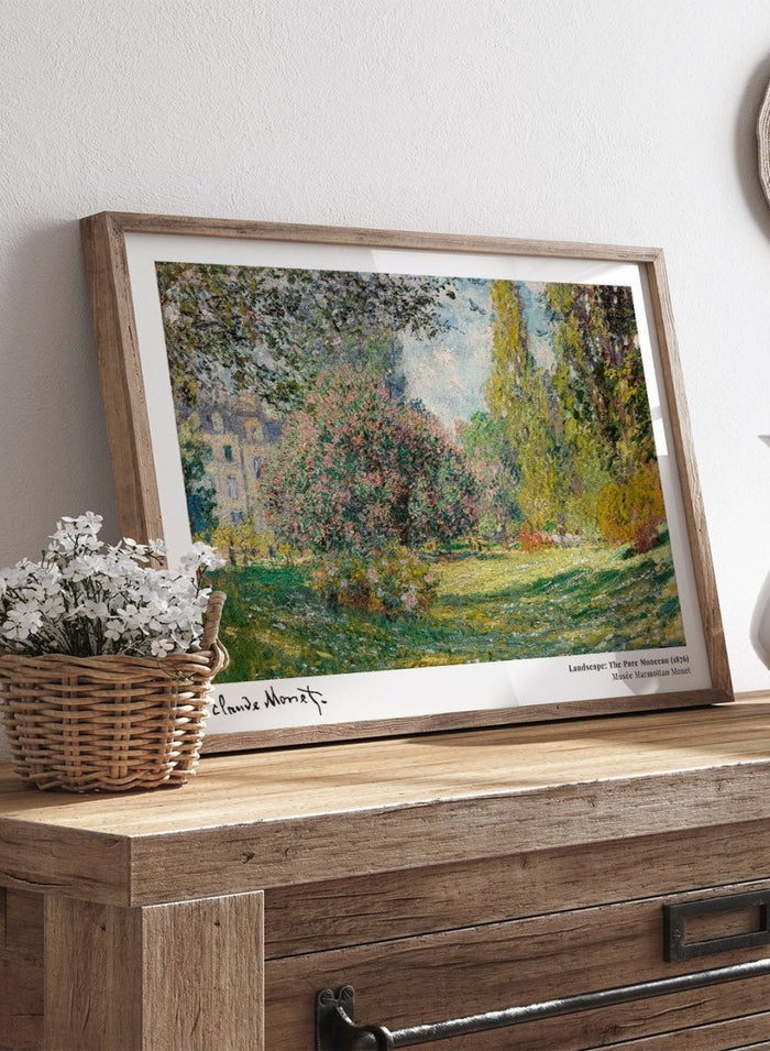 Claude Monet Landscape: The Parc Monceau Art Print_Sugar & Canvas_Claude Monet