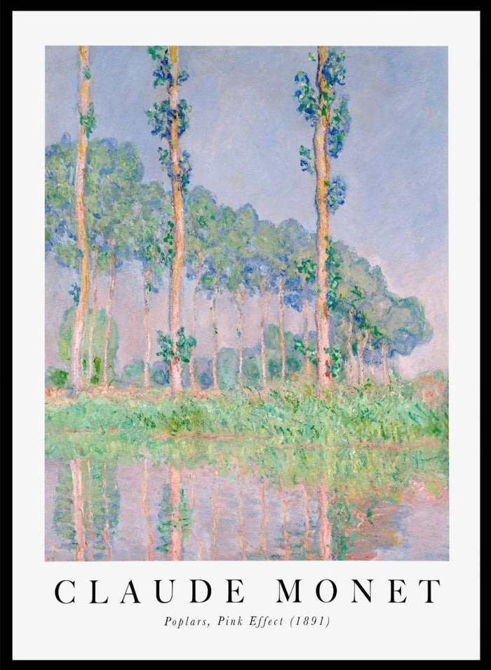 Claude Monet Poplars, Pink Effect 1891 Art Print_Sugar & Canvas_Claude Monet