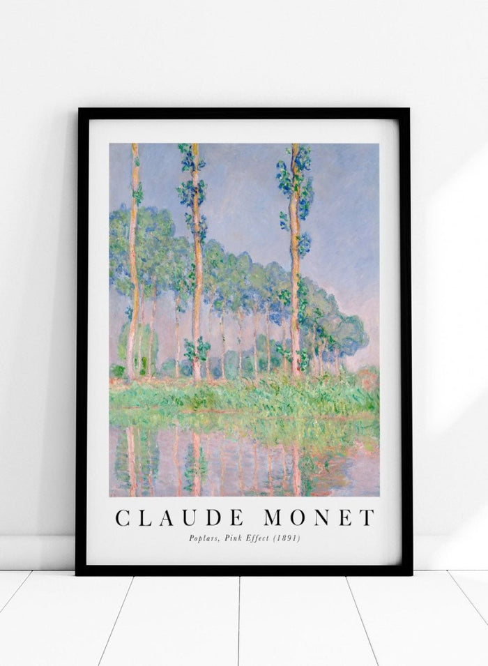 Claude Monet Poplars, Pink Effect 1891 Art Print_Sugar & Canvas_Claude Monet