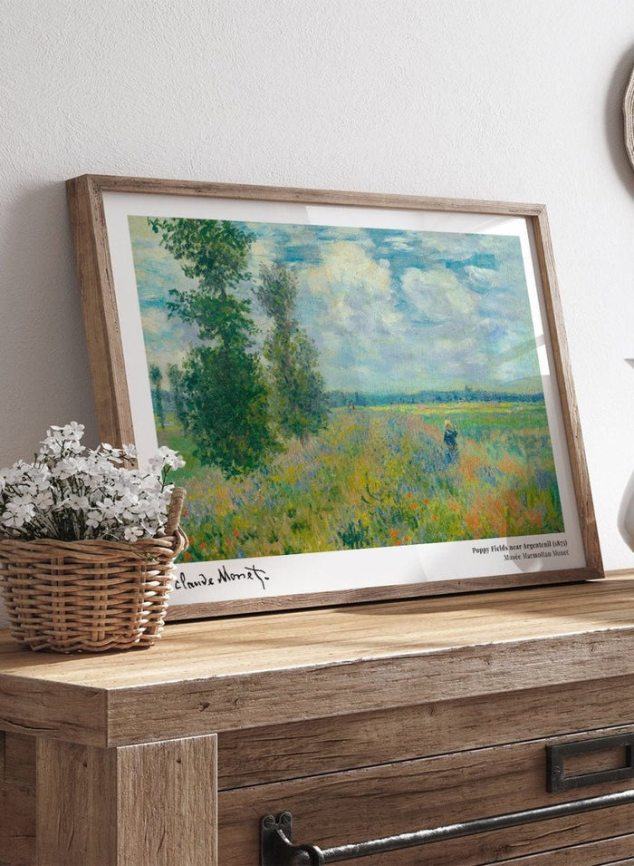Claude Monet Poppy Fields near Argenteuil 1875 Art Print_Sugar & Canvas_Claude Monet