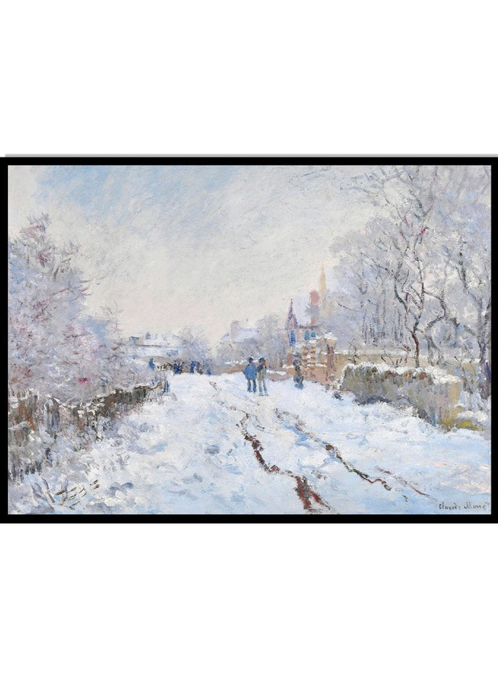 Claude Monet Snow at Argenteuil Art Print_Sugar & Canvas_Claude Monet