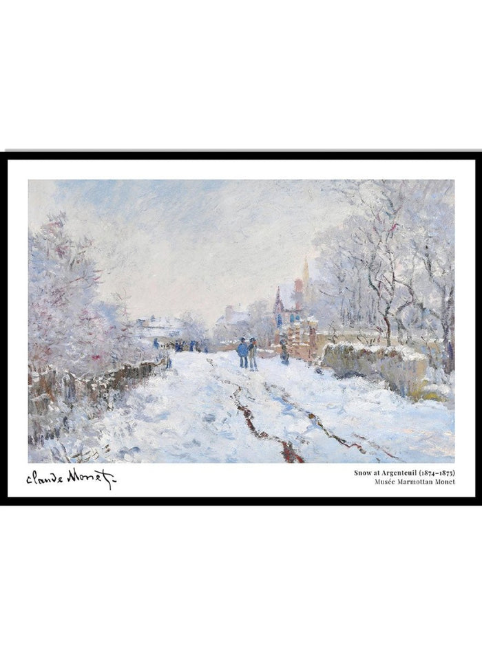 Claude Monet Snow at Argenteuil Art Print_Sugar & Canvas_Claude Monet