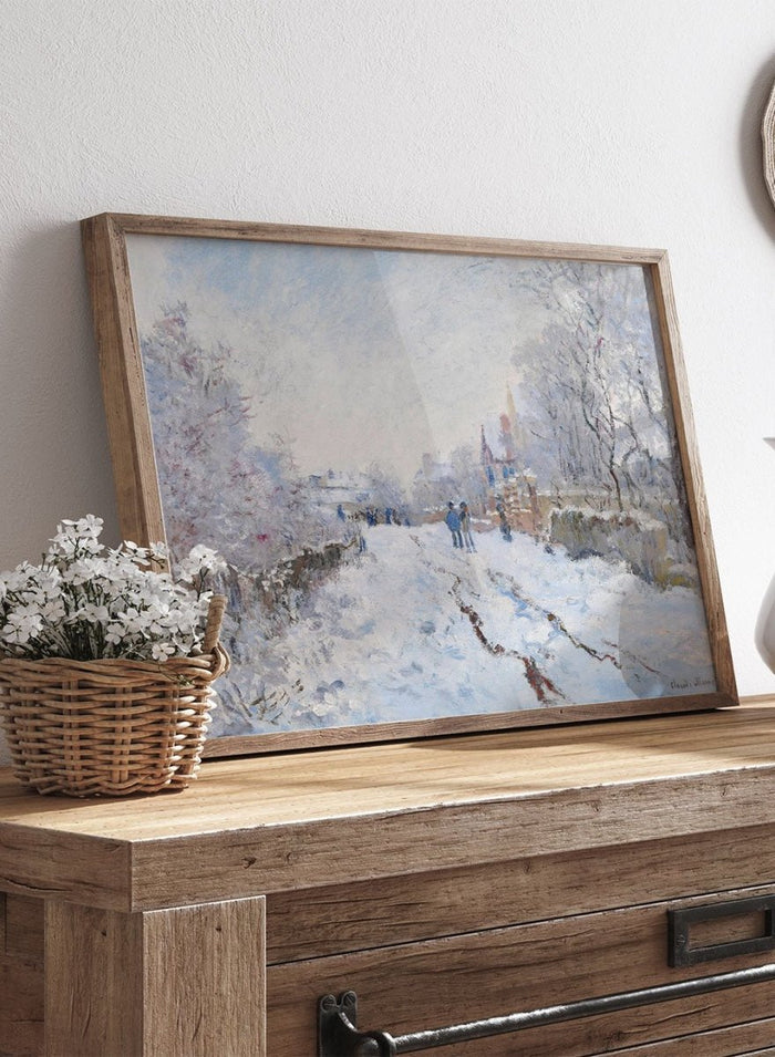 Claude Monet Snow at Argenteuil Art Print_Sugar & Canvas_Claude Monet