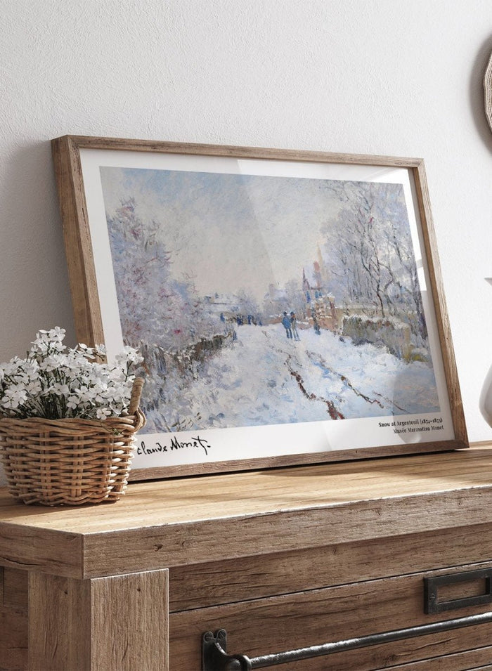 Claude Monet Snow at Argenteuil Art Print_Sugar & Canvas_Claude Monet