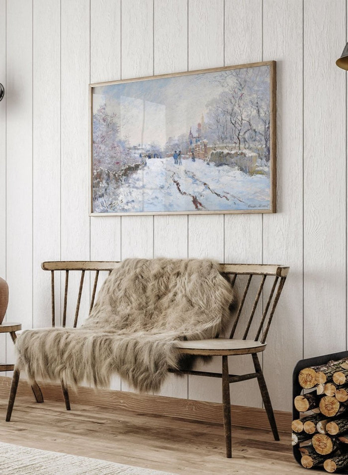 Claude Monet Snow at Argenteuil Art Print_Sugar & Canvas_Claude Monet