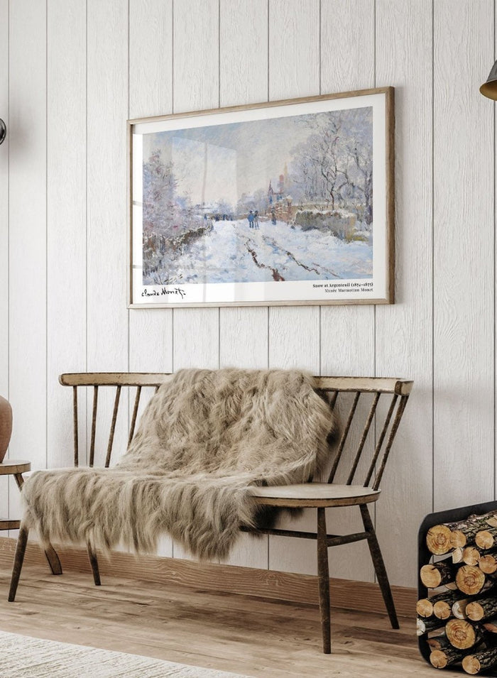 Claude Monet Snow at Argenteuil Art Print_Sugar & Canvas_Claude Monet