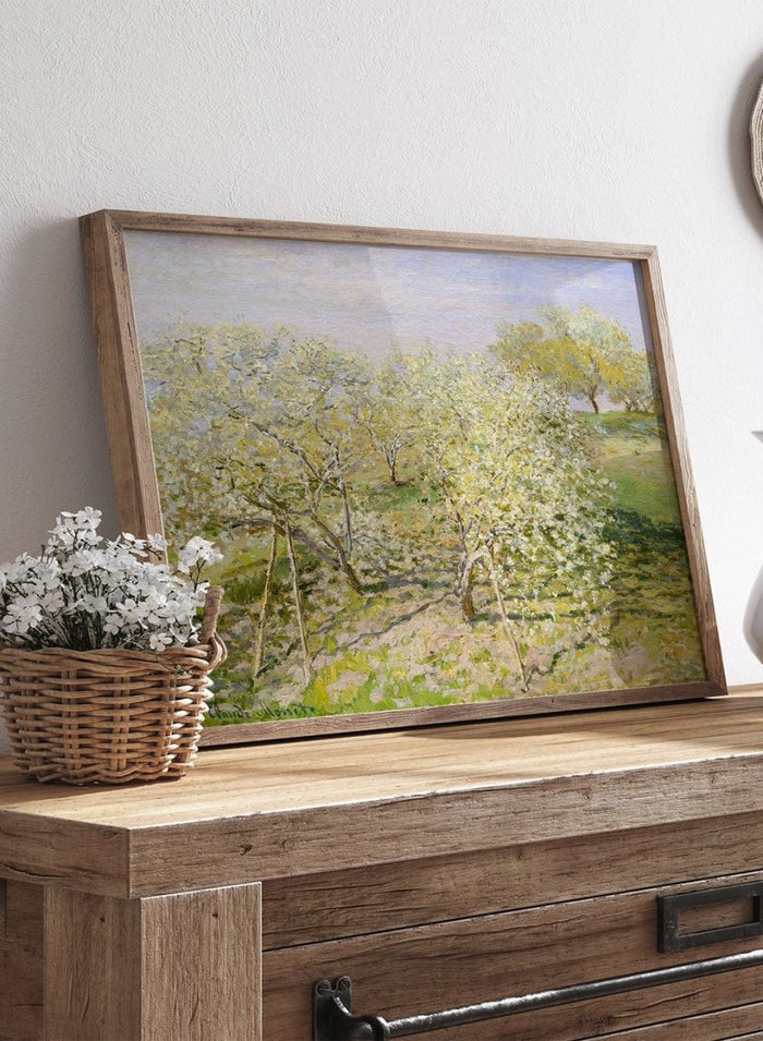Claude Monet Spring (Fruit Trees in Bloom) Art Print_Sugar & Canvas_Claude Monet