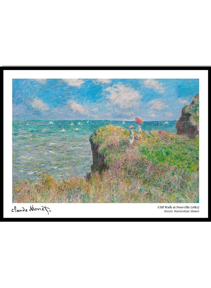Claude Monet The Cliff Walk at Pourville Art Print_Sugar & Canvas_Claude Monet