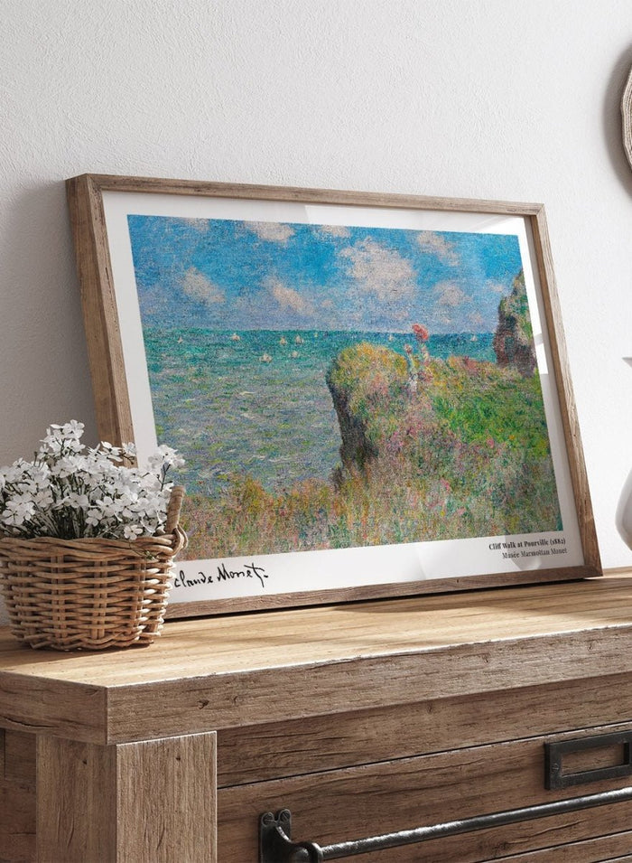 Claude Monet The Cliff Walk at Pourville Art Print_Sugar & Canvas_Claude Monet