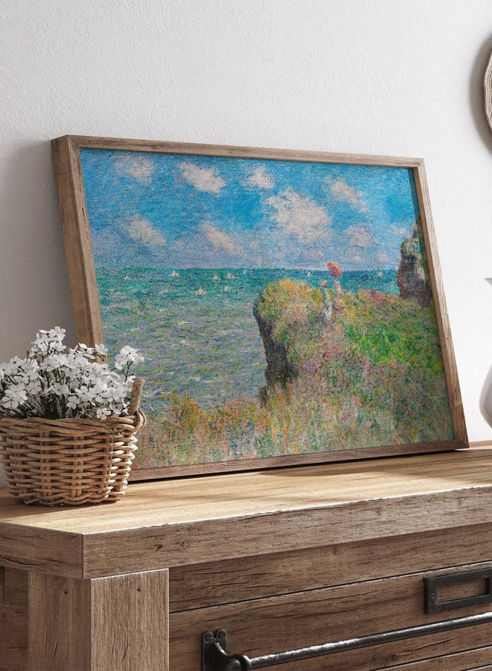 Claude Monet The Cliff Walk at Pourville Art Print_Sugar & Canvas_Claude Monet