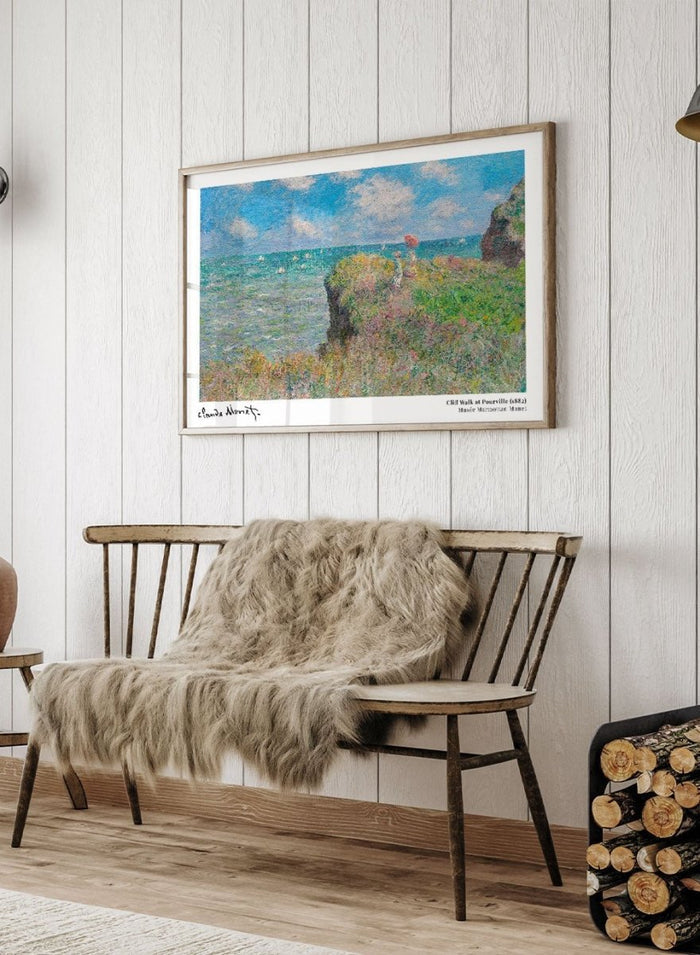 Claude Monet The Cliff Walk at Pourville Art Print_Sugar & Canvas_Claude Monet