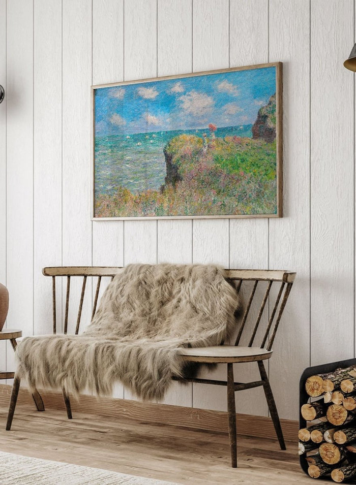 Claude Monet The Cliff Walk at Pourville Art Print_Sugar & Canvas_Claude Monet
