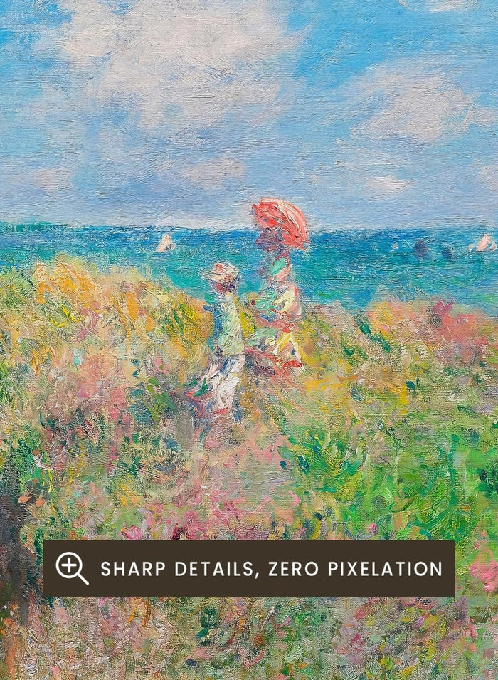 Claude Monet The Cliff Walk at Pourville Art Print_Sugar & Canvas_Claude Monet