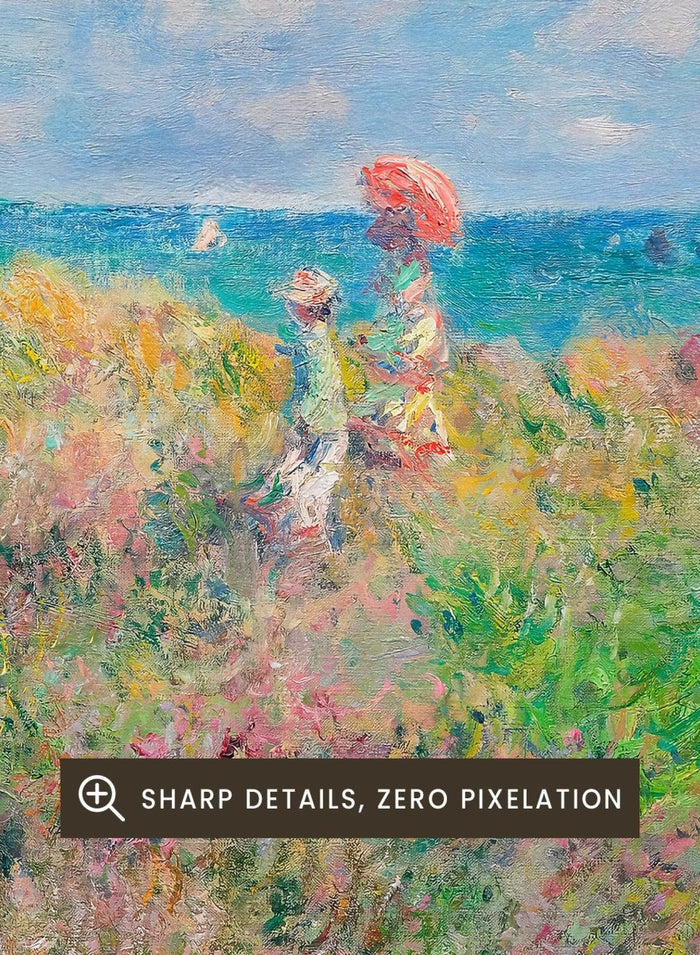 Claude Monet The Cliff Walk at Pourville Art Print_Sugar & Canvas_Claude Monet